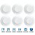 Jogo 6 Pratos Fundo Redondo Sopas Caldos Opaline Vidro Branco 22 cm - Imagem 3