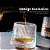 Jogo 6 Copos Whisky de Vidro Com Fundo Giratório Listrado 170ml - Imagem 5
