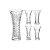 Kit 2 Vaso Decorativo 19cm em Vidro Resistente Estilo Europeu - Imagem 1