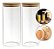 Kit 2 Potes Herméticos De Vidro Com Tampa De Bambu 1200ml - Imagem 1