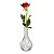 Kit 2 Vaso Decorativo 15 cm em Vidro Jarrinho Flores Solitátio Resistente - Imagem 3