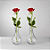 Kit 6 Vaso Decorativo 15 cm em Vidro Jarrinho Flores Solitátio Resistente - Imagem 2