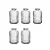 Kit 5 Vasos Decorativo em Vidro Jarrinho Flores Solitário Mesa Posta - Imagem 1