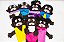 Fantoches Família Negra 7 peças - Imagem 1