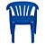 Cadeira Poltrona Plastica Com Apoio De Braço Azul Mor - Imagem 4
