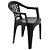 Cadeira Plástica Tramontina Iguape Com Apoio Braços Preto - Imagem 2