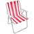 Cadeira Aluminio Metalurgica Sol Listrada Vermelho E Branco - Imagem 1