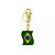 Chaveiro Brasil Bandeira Ouro - Imagem 1
