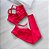 Conjunto Calça Empina e Cordinha Cintura Alta Suplex de Poliamida Vermelho - Imagem 1