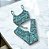 Conjunto Calça Empina e Cordinha Cintura Alta Jacquard Zebra Verde e Preto - Imagem 1