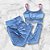 Conjunto Calça Empina e Cordinha Canelado Compressão Bicolor Azul e Rosa - Imagem 2