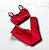Conjunto Calça Básica Cintura Alta Jacquard Textura Ondas Vermelho - Imagem 1