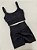 Conjunto Shorts Empina Cintura Alta Jacquard Preto - Imagem 2