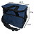 Kit - Bolsa Térmica Tecido (Azul) 10L (P) Com Zíper E Bolso Frontal + Garrafa Térmica Aço Inox 500ml Com Trava de Segurança Para Bebidas Quentes e Geladas - Imagem 3