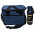 Kit - Bolsa Térmica Tecido (Azul) 10L (P) Com Zíper E Bolso Frontal + Garrafa Térmica De Aço Inox 650ml Com Alça Portátil Ideal Para Bebidas Geladas e Quentes Água - Imagem 10
