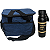 Kit - Bolsa Térmica Tecido (Azul) 10L (P) Com Zíper E Bolso Frontal + Garrafa Térmica De Aço Inox 650ml Com Alça Portátil Ideal Para Bebidas Geladas e Quentes Água - Imagem 7