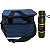 Kit Bolsa Térmica Tecido (Azul) 10L (P) Com Zíper E Bolso Frontal + Garrafa Térmica De Aço Inox 850ml Com Alça Portátil Ideal Para Bebidas Geladas e Quentes Água - Imagem 12