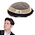 Prótese Capilar Masculina Resistente Transpirável #1B Castanho Escuro Já Com Corte 15x20cm - Imagem 1