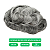 Prótese Capilar Masculina Transpirável #1B65 Castanho Escuro 65% Grisalho 20X25cm 120% Densidade - Imagem 4
