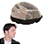 Prótese Capilar Masculina Transpirável #1B65 Castanho Escuro 65% Grisalho 20X25cm 120% Densidade - Imagem 1