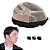 Prótese Capilar Masculina Transpirável #1B10 Castanho Escuro 10% Grisalho 20x25 cm 120% Densidade - Imagem 1