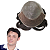 Prótese Capilar Masculina Base Micropele Fontal Em Tela Castanho Escuro 40% Grisalho 20x25 cm 130% Densidade - Imagem 1