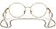 Óculos de Grau Vogue Feminino Redondo Dourado com correntinha - Imagem 3