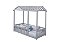 Cama Infantil Montessoriano Com Grade Bruna - Cinza - Imagem 1