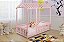 Cama Infantil Montessoriano Com Grade Bruna Rosa + Colchão - Imagem 3