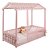 Cama Infantil Montessoriano Com Grade Bruna Rosa + Colchão - Imagem 1