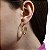 Brinco Argola Trançada Oval Banhada a Ouro 18K - Imagem 2