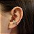 Brinco Ear Hook com Zircônias Banhado a Ouro - Imagem 2