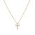Colar de Cruz Feminino Banhado a Ouro 18k - Imagem 2