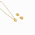 Conjunto Colar e Brinco Gota Lisa Banhado a Ouro - Imagem 3