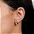 Ear Hook Brinco Abaulado Banhado Ouro 18k - Imagem 2