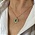 Colar Dourado Feminino com Gota Zircônia Verde - Imagem 5