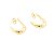 Brinco Meia Argola Gota Lisa Grande Banhado a Ouro 18k - Imagem 1