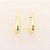 Brinco Meia Argola Gota Lisa Grande Banhado a Ouro 18k - Imagem 3