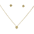 Conjunto Ponto de Luz Cristal Redondo Dourado - Imagem 1