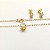 Conjunto Ponto de Luz Cristal Redondo Dourado - Imagem 3