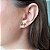 Brinco Trevo Dourado com Textura Banhado a Ouro 18k - Imagem 2