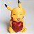 Pikachu com coração figure action decorativo Pokémon - Imagem 1