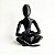 Escultura postura meditação com vaso para suculentas - Imagem 4