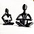 Escultura postura meditação com vaso para suculentas - Imagem 6