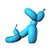 Escultura balão cachorro decoração yoga Balloon Dog decorativo - Imagem 3