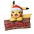 Enfeite de natal geek decoração árvore de natal pokémon Pikachu touca natalina - Imagem 1