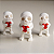 3 Caveira Halloween articulada chaveiro imã  Decoração Acessório Fantasia suvenir Dia das Bruxas Colecionável - Imagem 4