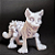 Gato caveira articulado brinquedo decoração halloween gato esqueleto grande cat terror festa halloween decor criativa - Imagem 2