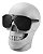 Caixa De Som Bluetooth Portátil Caveira Skull 5w Ch-m29 - Branco - Imagem 1