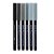 Caneta Pincel Brush Pen NEWPEN c/ 6 Tons de Cinza - Imagem 2